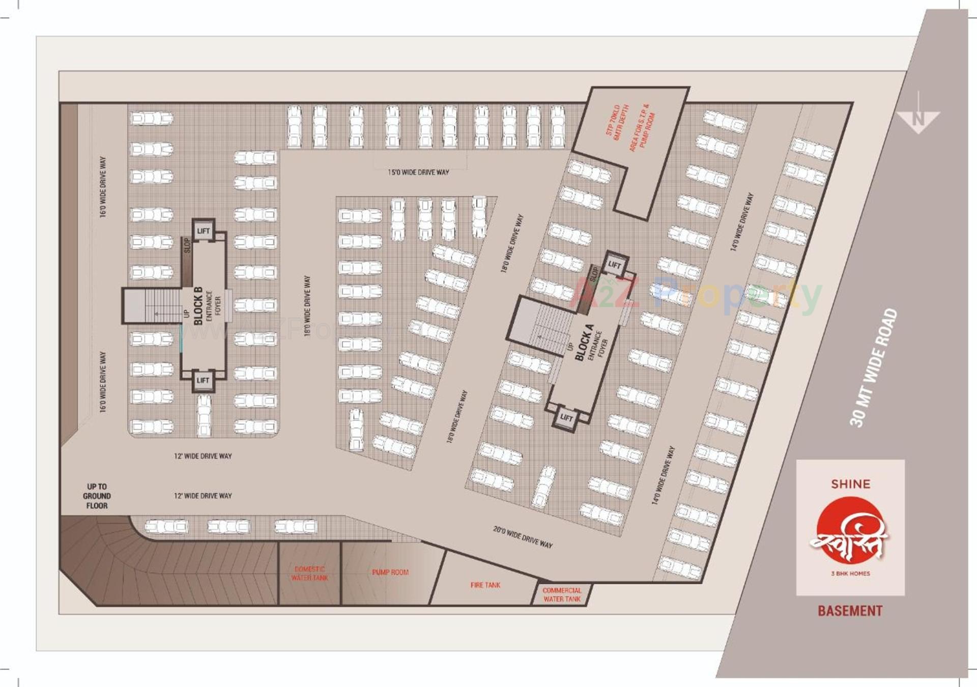 Layout of real estate project Shine Swasti located at Tragad, Ahmedabad, Gujarat