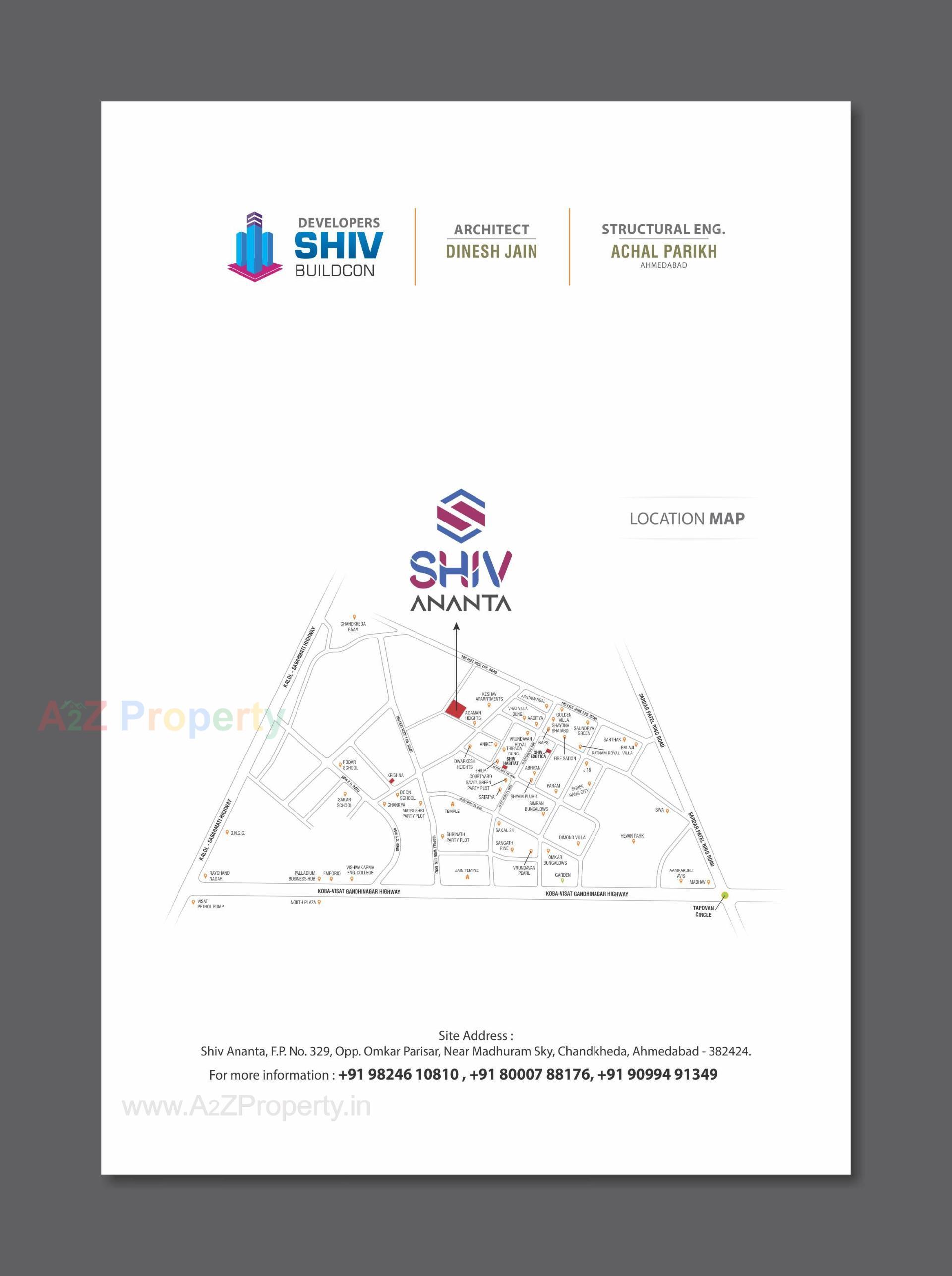  of real estate project Shiv Ananta located at Chandkheda, Ahmedabad, Gujarat