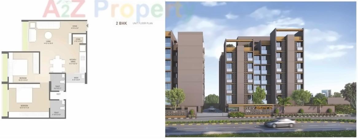 3D Elevation of real estate project Shiv Aspire located at Bopal, Ahmedabad, Gujarat