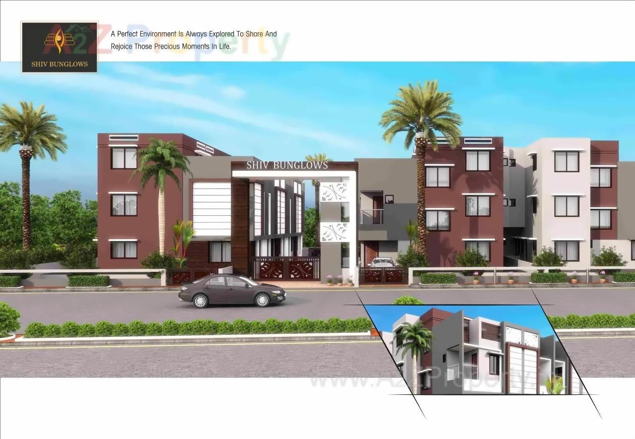 3D Elevation of real estate project Shiv Bunglows located at Singrva, Ahmedabad, Gujarat