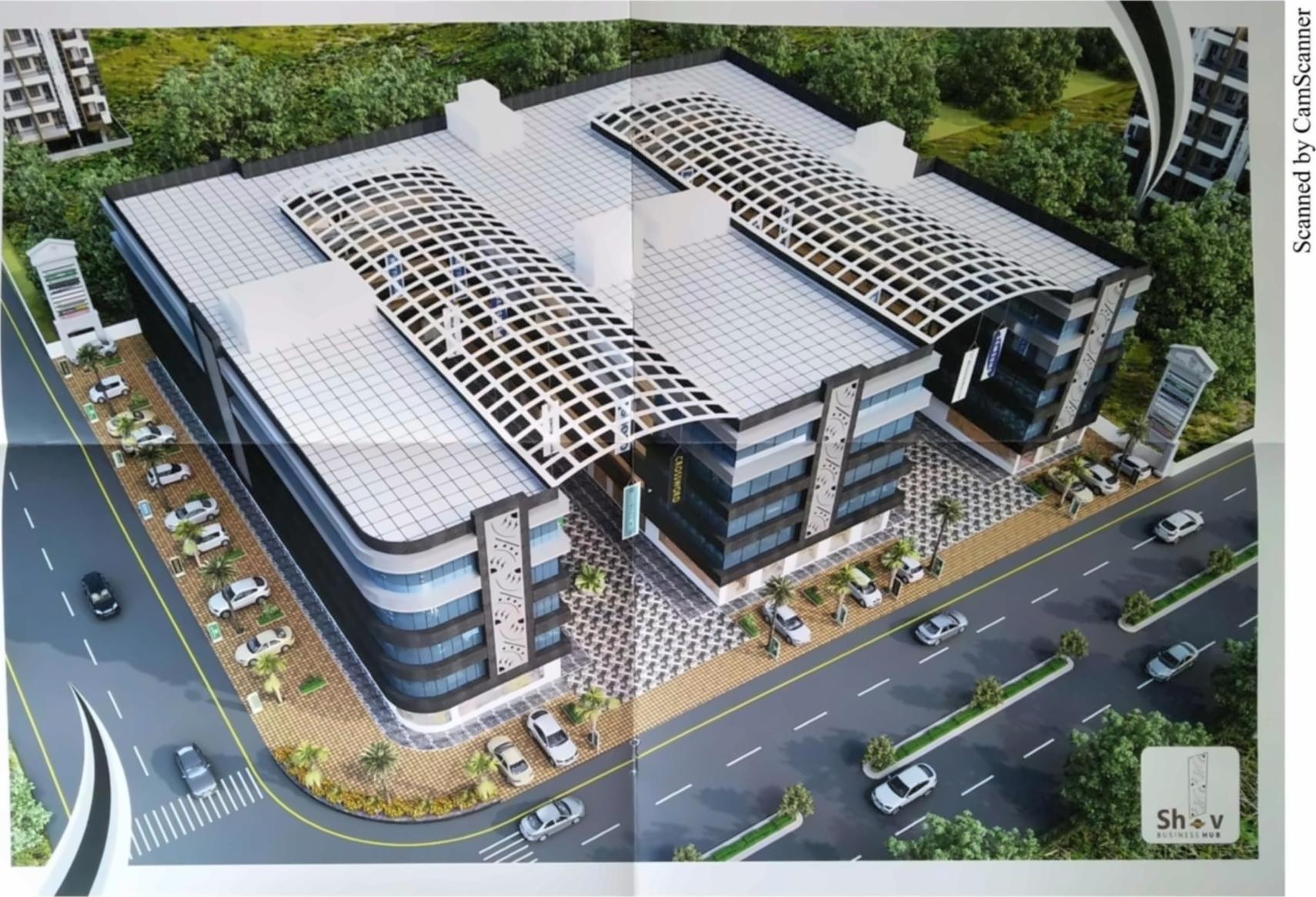 3D Elevation of real estate project Shiv Business Hub located at Nikol, Ahmedabad, Gujarat