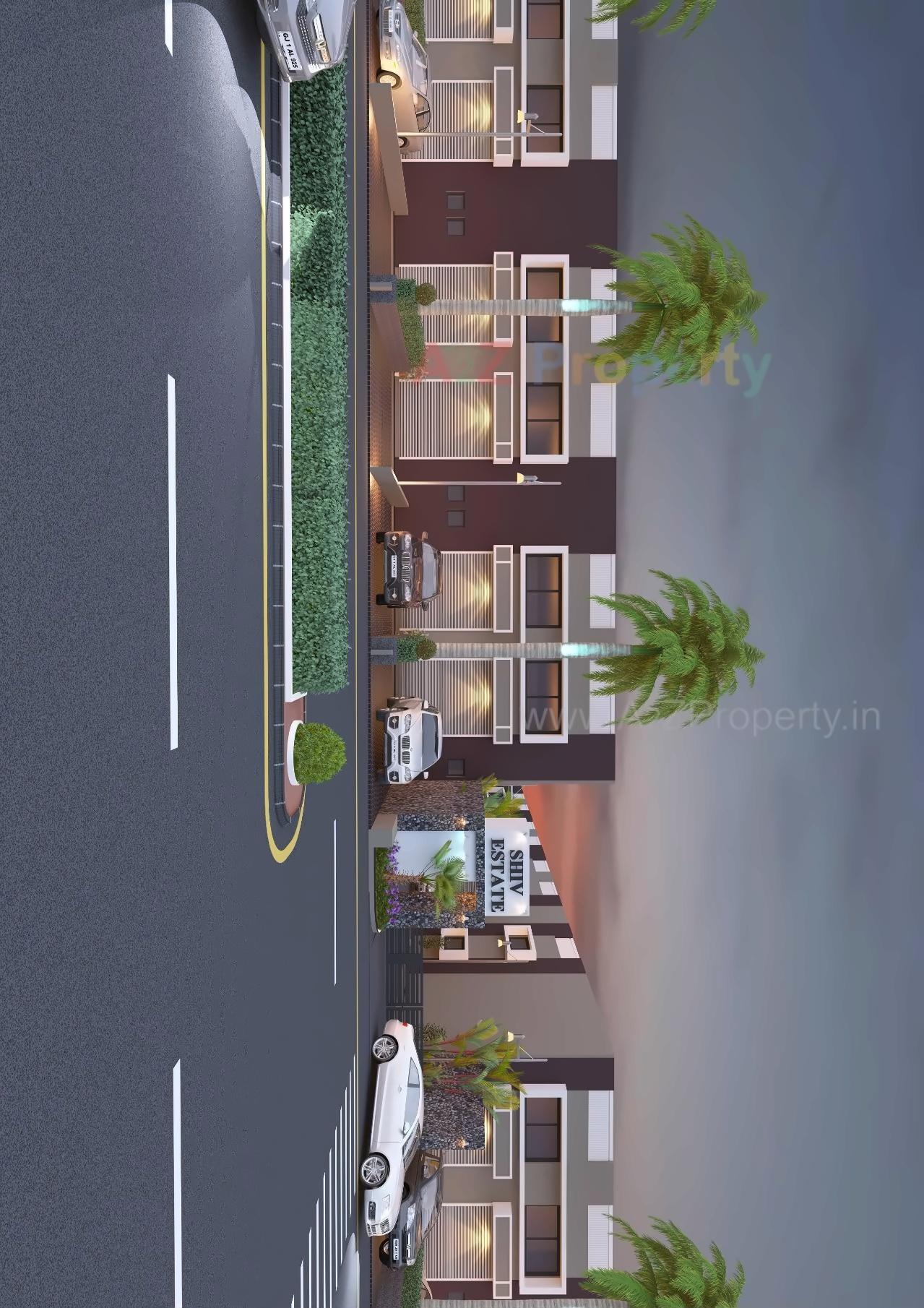 3D Elevation of real estate project Shiv Estate located at Muthia, Ahmedabad, Gujarat