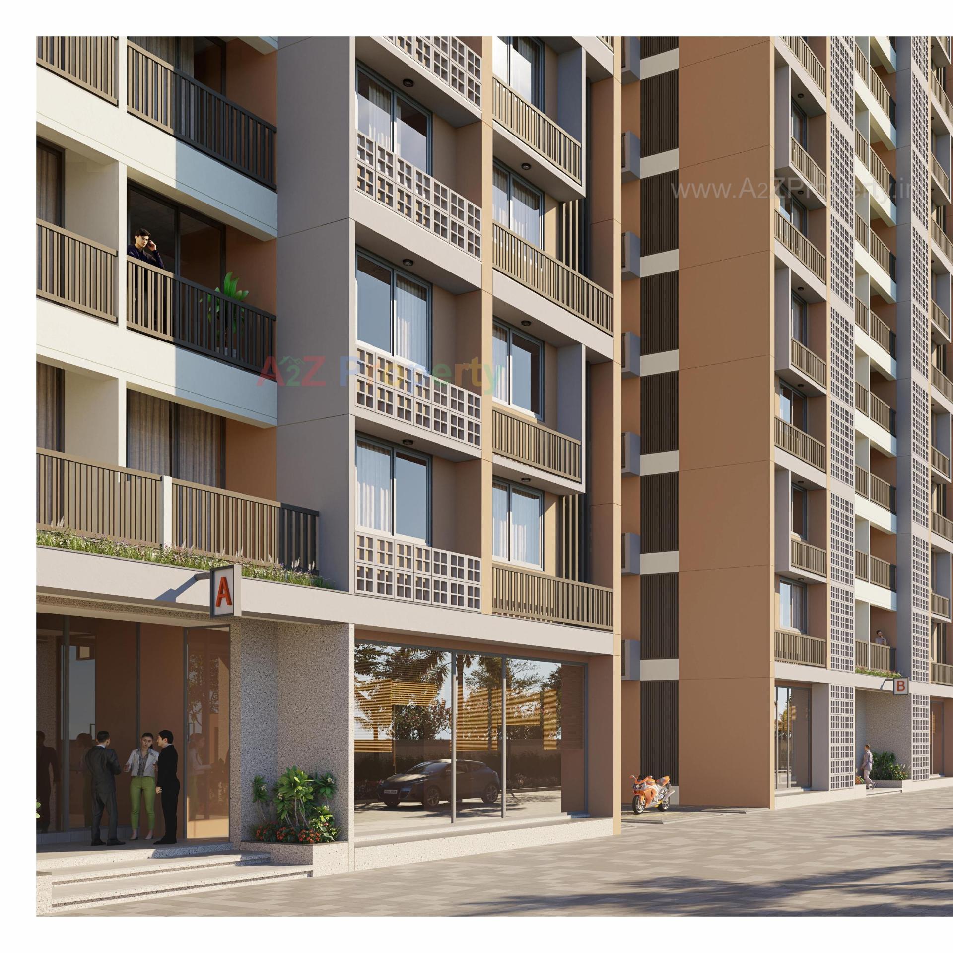 3D Elevation of real estate project Shiv Ganesh located at Khodiyar, Ahmedabad, Gujarat