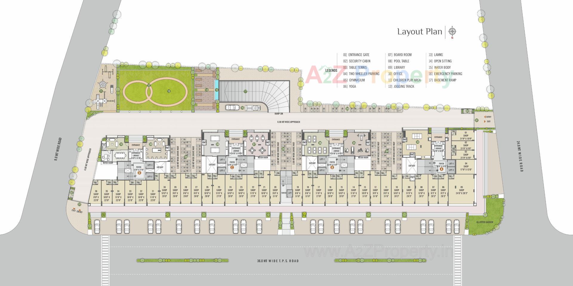 Layout of real estate project Shiv Ganesh located at Khodiyar, Ahmedabad, Gujarat