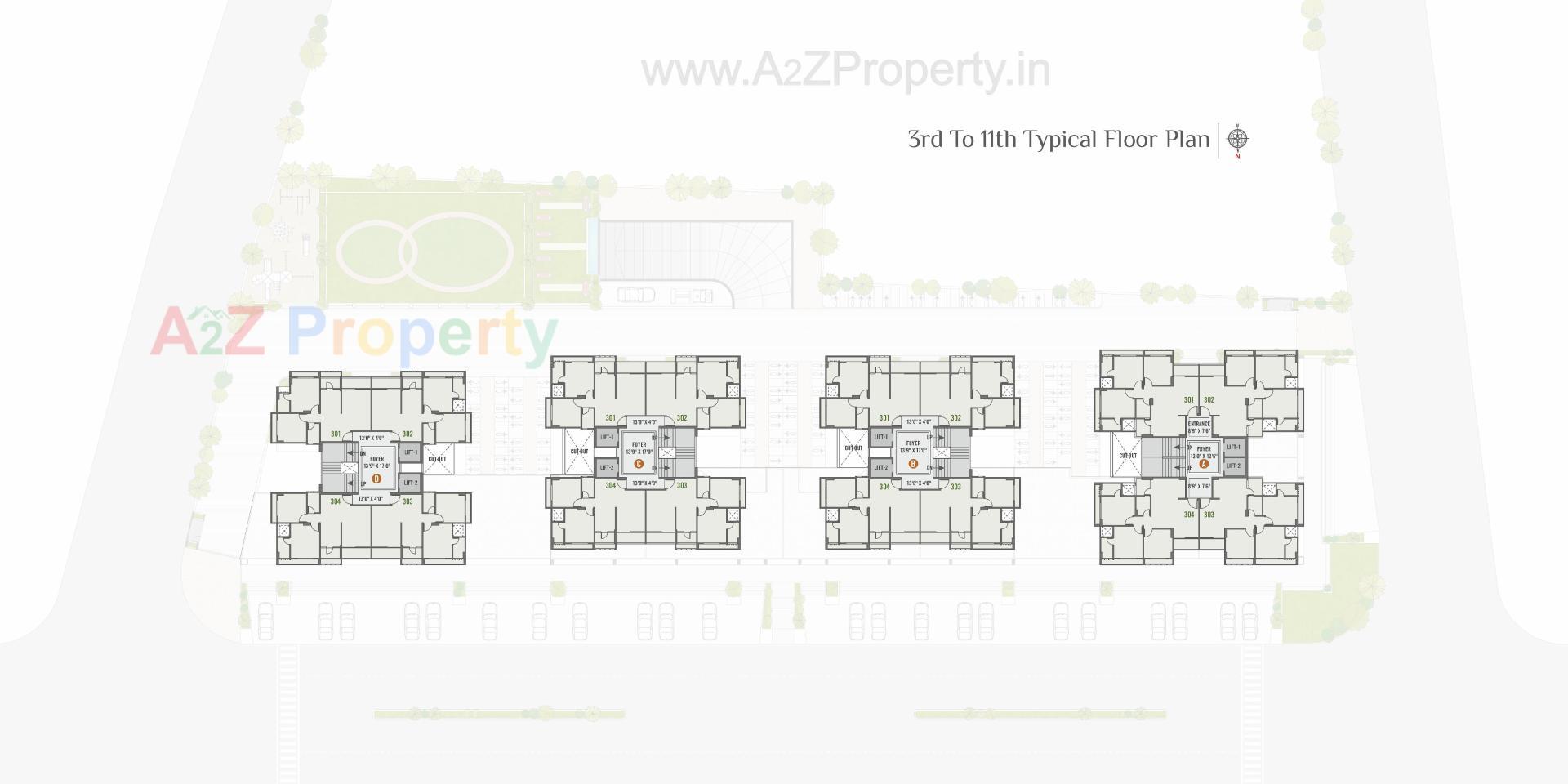 Layout of real estate project Shiv Ganesh located at Khodiyar, Ahmedabad, Gujarat