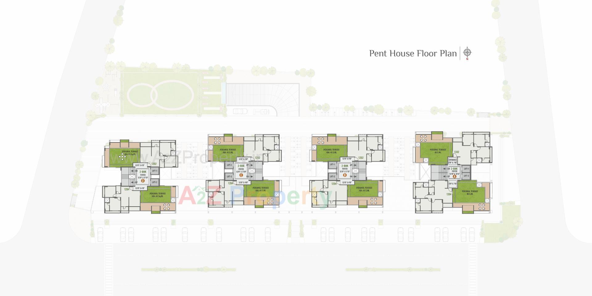 Layout of real estate project Shiv Ganesh located at Khodiyar, Ahmedabad, Gujarat