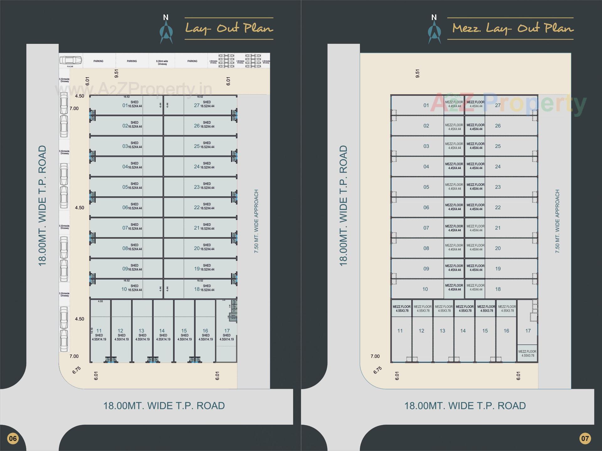 Layout of real estate project Shiv Industrial Park located at Bhuvaldi, Ahmedabad, Gujarat