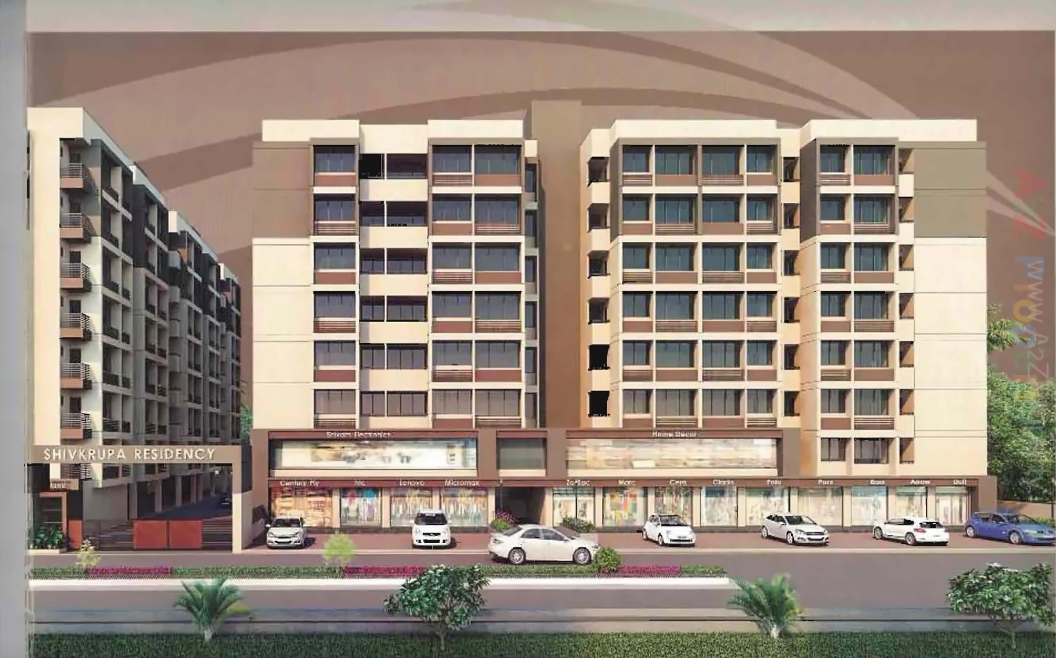 3D Elevation of real estate project Shiv Krupa Residency located at Vatva, Ahmedabad, Gujarat