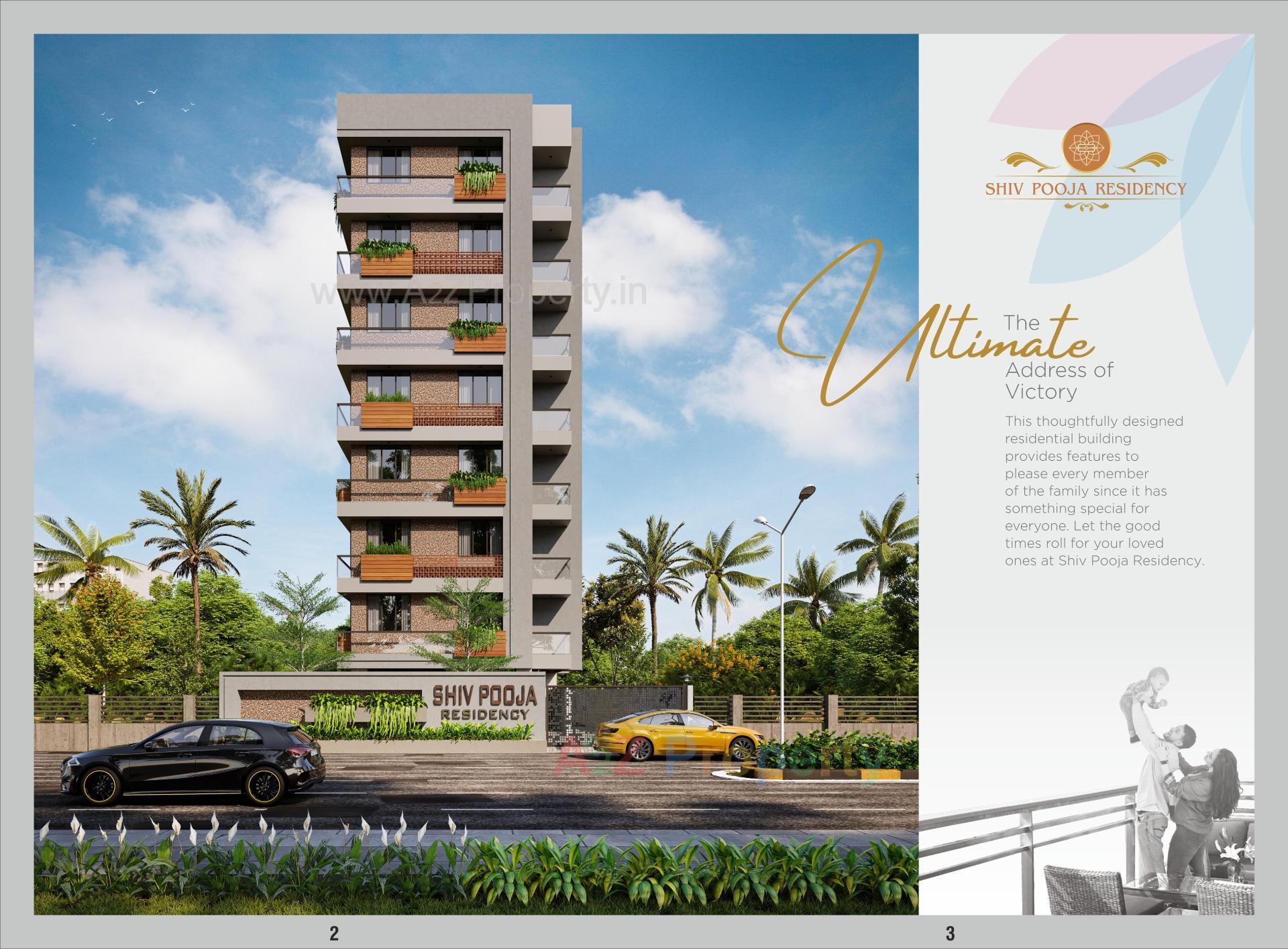 3D Elevation of real estate project Shiv Pooja Residency located at Wadej, Ahmedabad, Gujarat