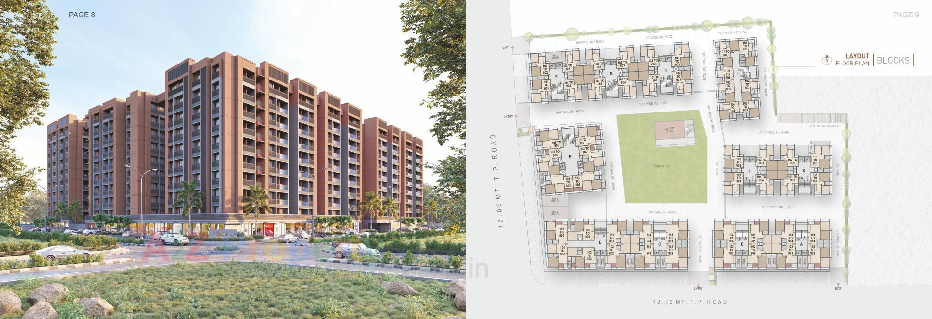 Layout of real estate project Shiv Shaligram Serenity located at Chandlodiya, Ahmedabad, Gujarat