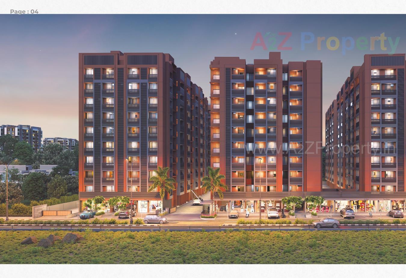 3D Elevation of real estate project Shiv Shaligram Serenity located at Chandlodiya, Ahmedabad, Gujarat