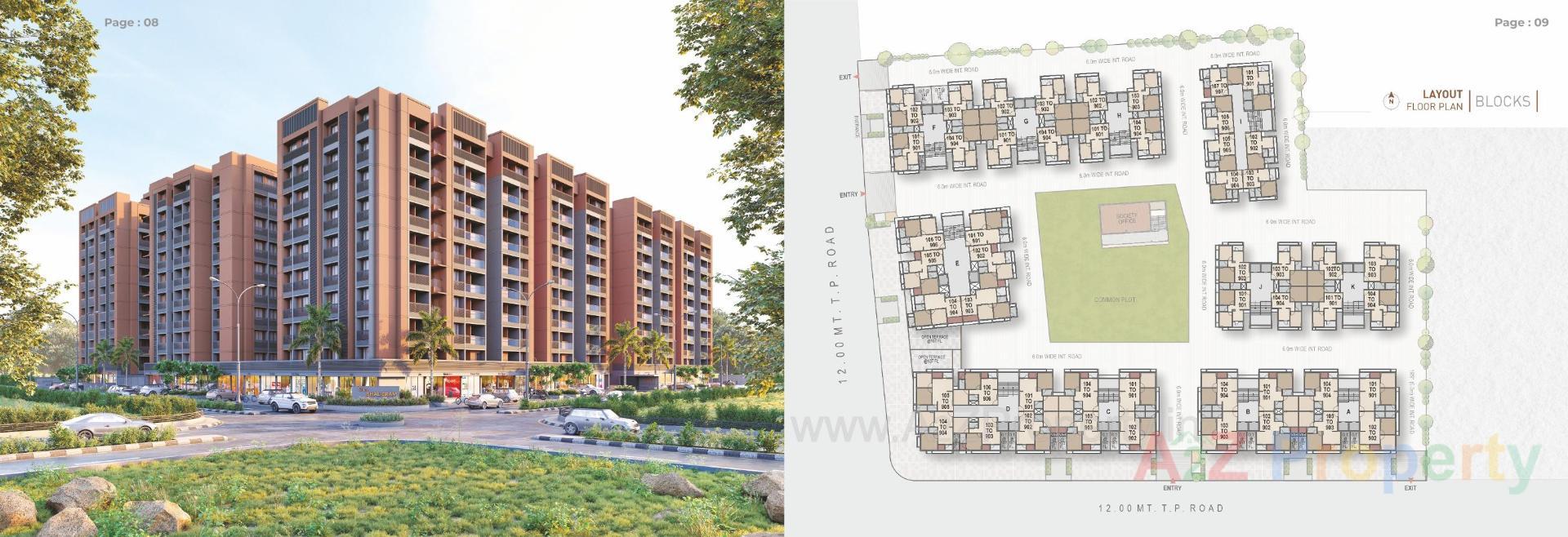 3D Elevation of real estate project Shiv Shaligram Serenity located at Chandlodiya, Ahmedabad, Gujarat