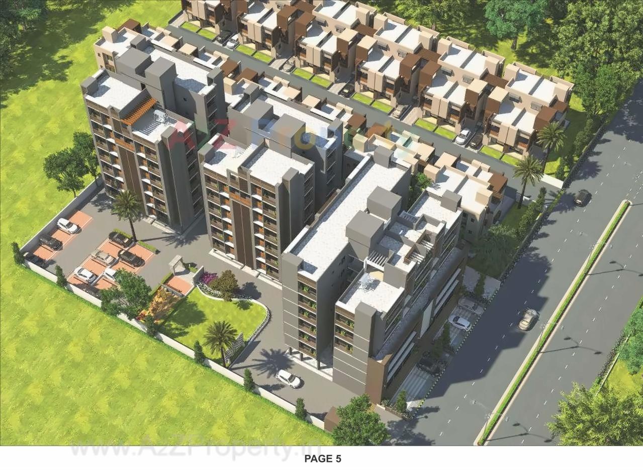 3D Elevation of real estate project Shiv Swati Appartment located at Nana-chiloda, Ahmedabad, Gujarat