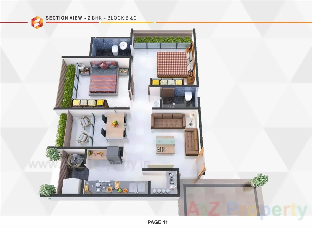 Layout of real estate project Shiv Swati Appartment located at Nana-chiloda, Ahmedabad, Gujarat