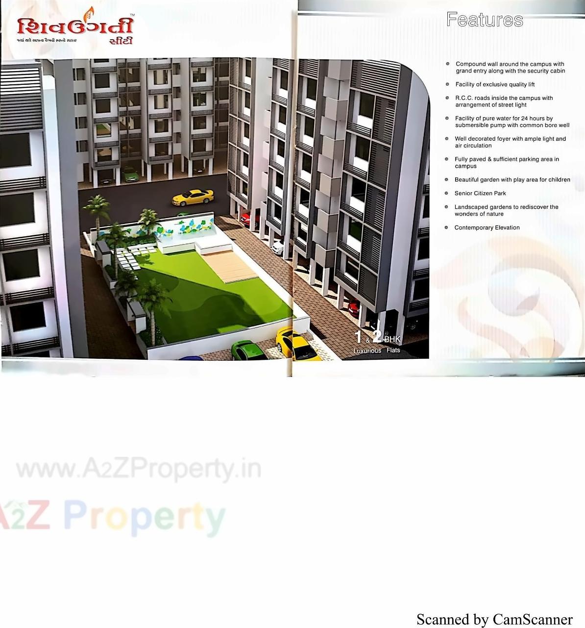 3D Elevation of real estate project Shiv Ugati City located at Bilasiya, Ahmedabad, Gujarat