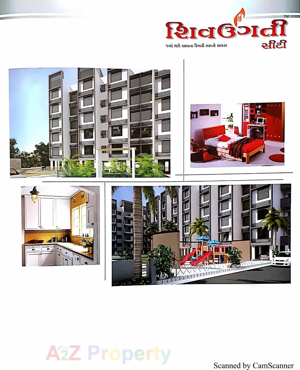 3D Elevation of real estate project Shiv Ugati City located at Bilasiya, Ahmedabad, Gujarat
