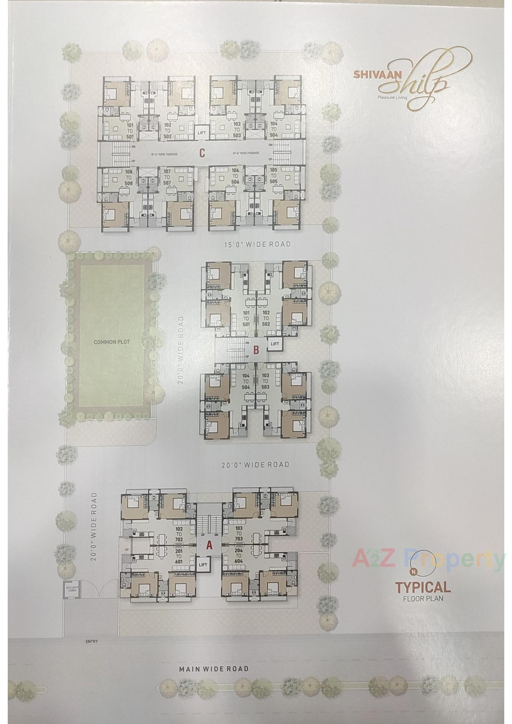 Layout of real estate project Shivaan Shilp located at Bavala, Ahmedabad, Gujarat
