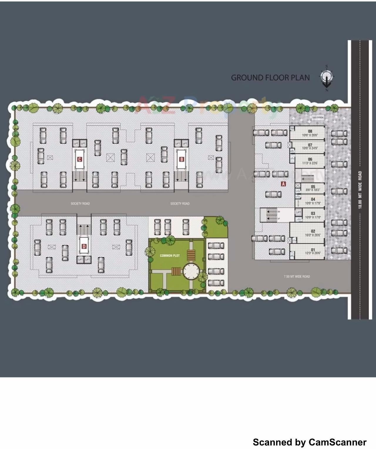 Layout of real estate project Shivalay Gold located at Nikol, Ahmedabad, Gujarat