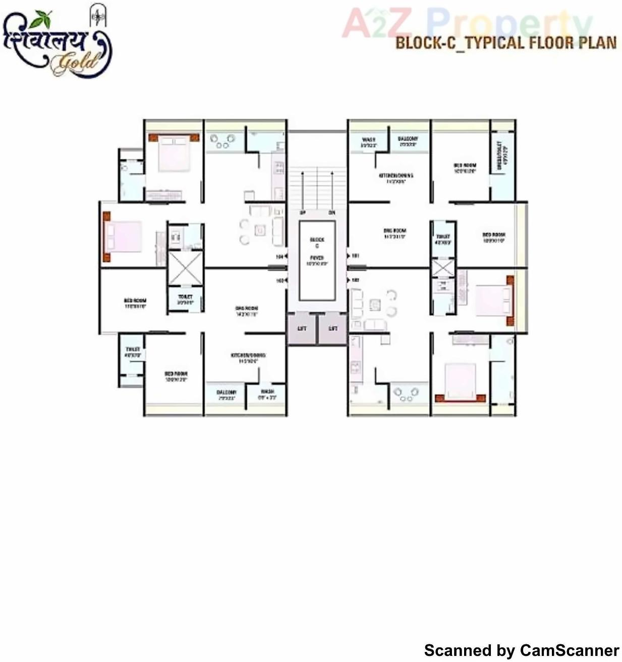 Layout of real estate project Shivalay Gold located at Nikol, Ahmedabad, Gujarat