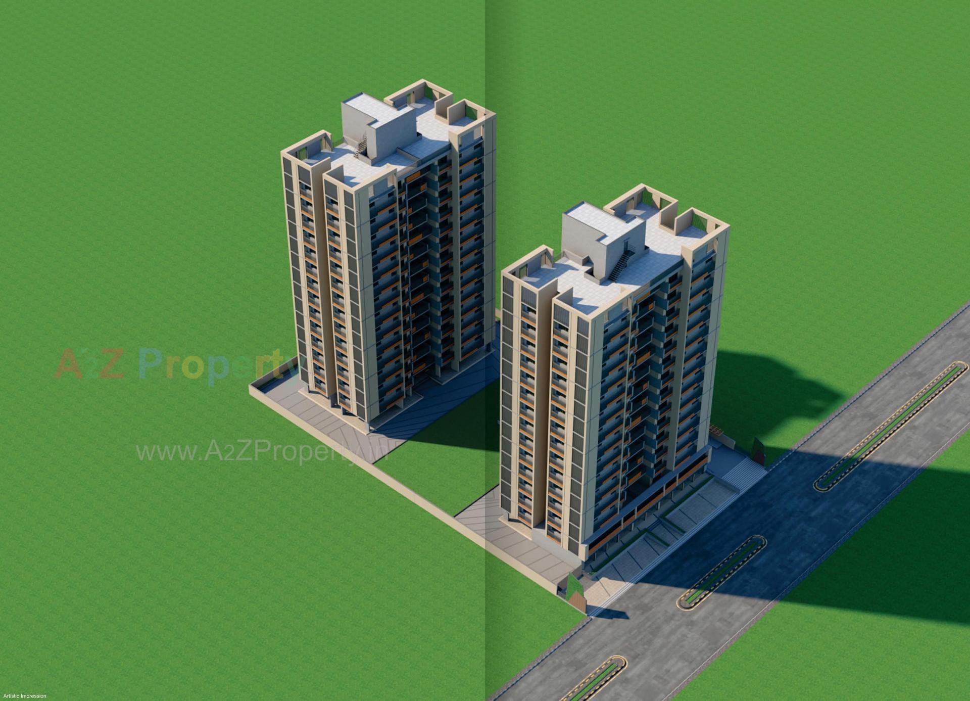 3D Elevation of real estate project Shivalay Shikhar located at Shilaj, Ahmedabad, Gujarat