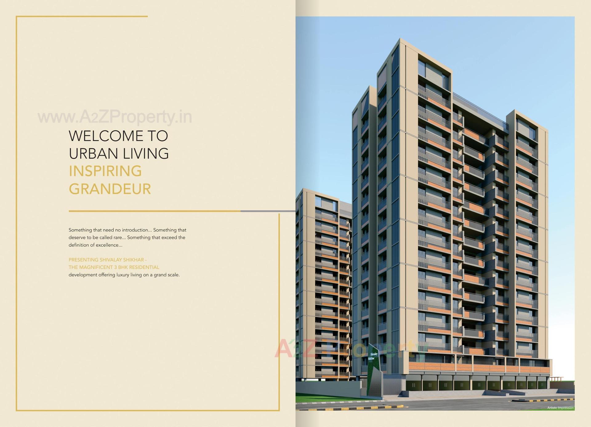 3D Elevation of real estate project Shivalay Shikhar located at Shilaj, Ahmedabad, Gujarat