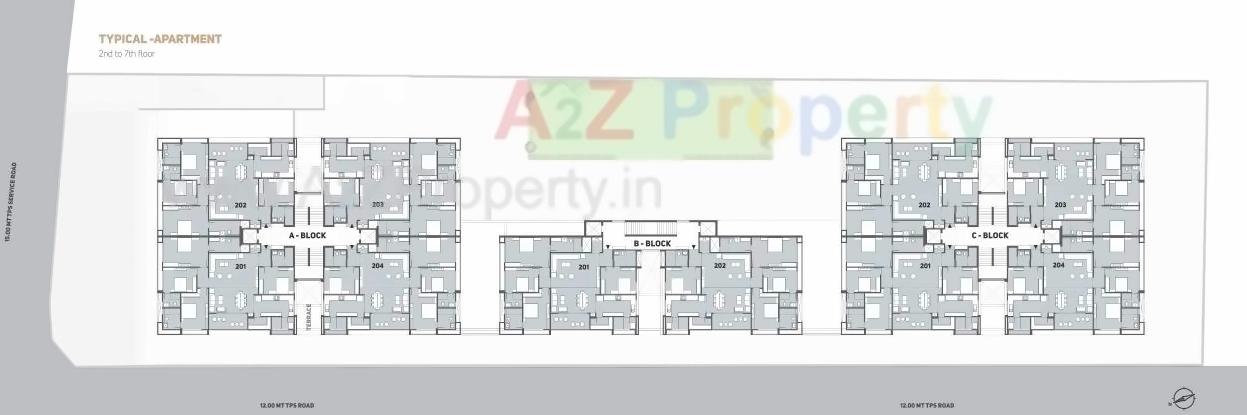 Layout of real estate project Shivalik Avenue located at Bodakdev, Ahmedabad, Gujarat