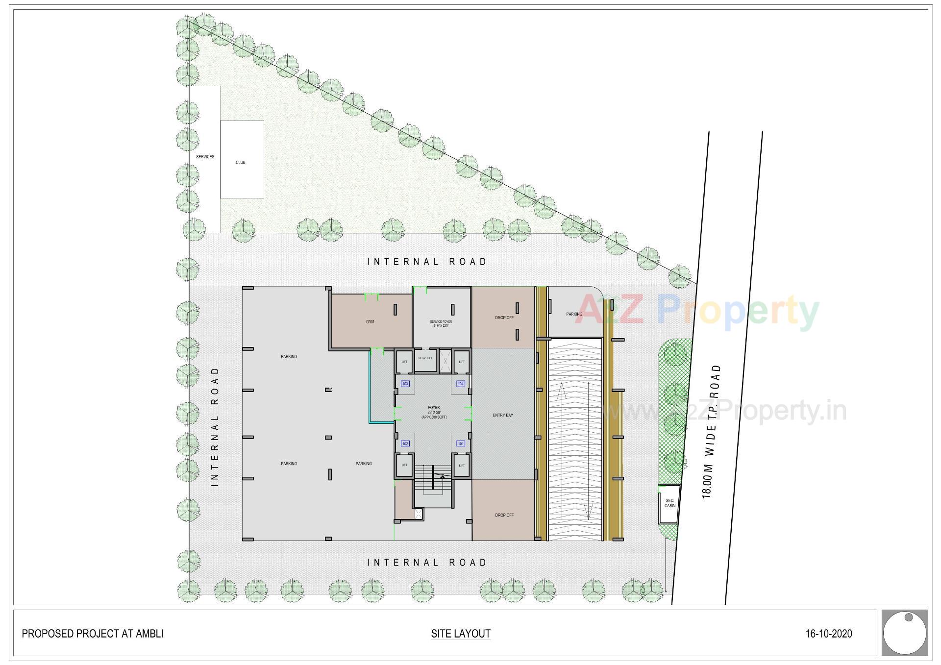 Layout of real estate project Shivalik Edge located at Ambali, Ahmedabad, Gujarat