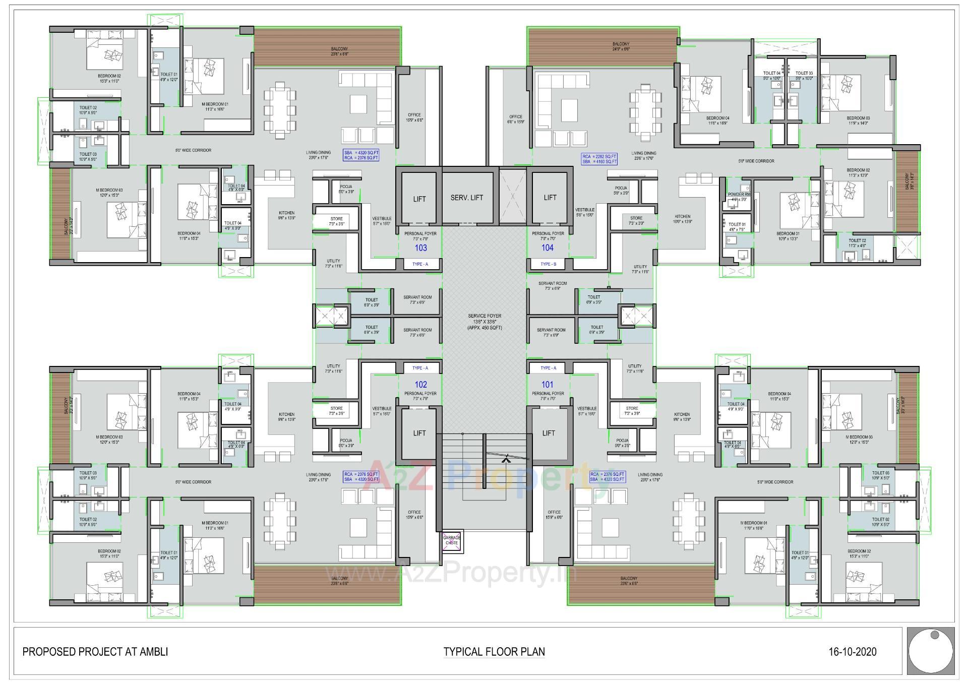 Layout of real estate project Shivalik Edge located at Ambali, Ahmedabad, Gujarat