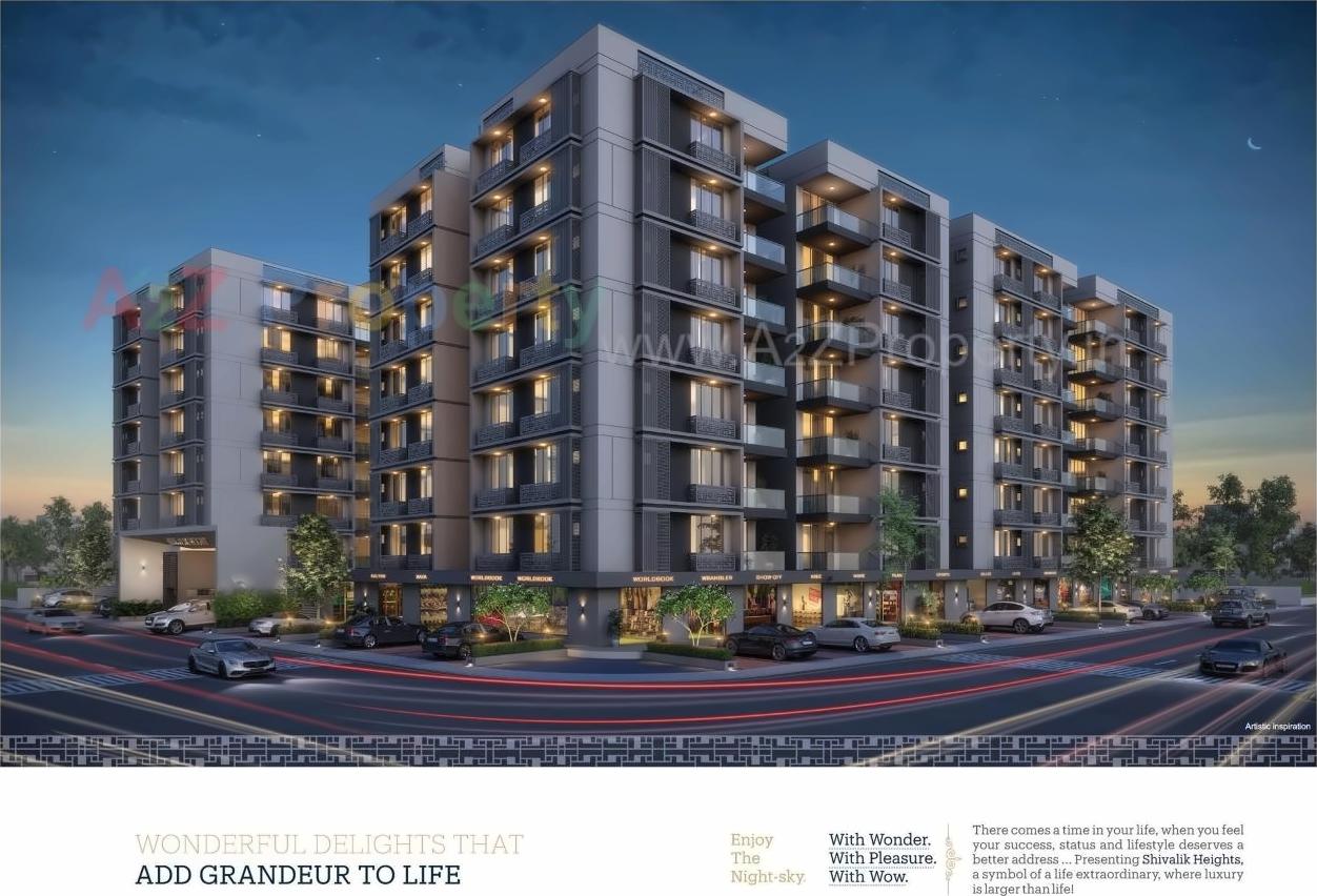3D Elevation of real estate project Shivalik Heights located at Chiloda, Ahmedabad, Gujarat