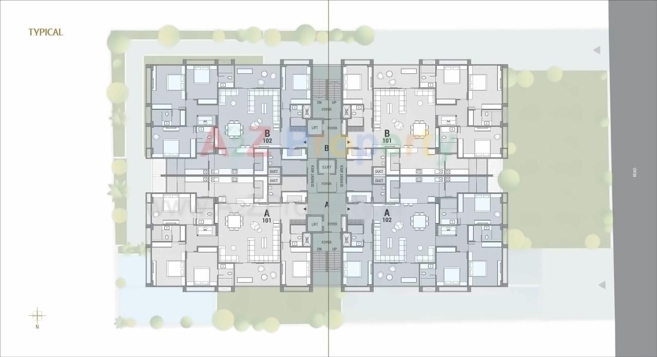 Layout of real estate project Shivalik Legacy located at City, Ahmedabad, Gujarat