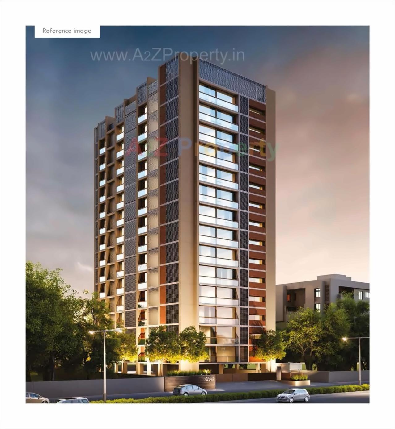 3D Elevation of real estate project Shivalik Paradise located at City, Ahmedabad, Gujarat