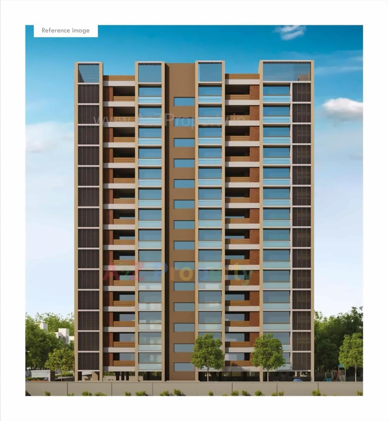 3D Elevation of real estate project Shivalik Paradise located at City, Ahmedabad, Gujarat