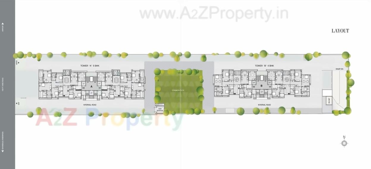 Layout of real estate project Shivalik Residences located at City, Ahmedabad, Gujarat