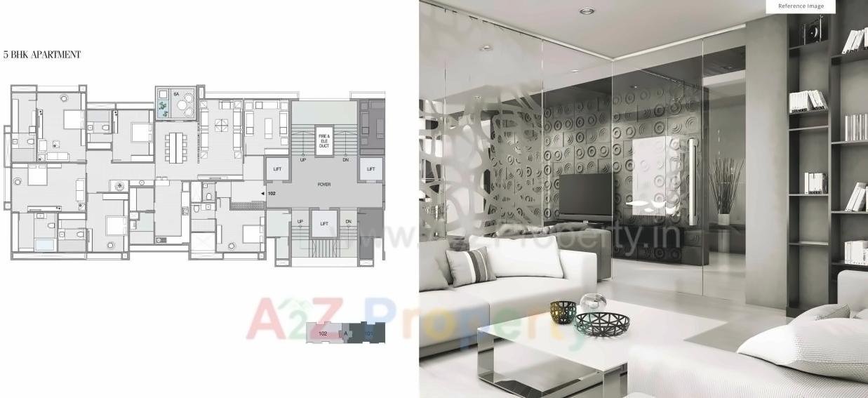 Layout of real estate project Shivalik Residences located at City, Ahmedabad, Gujarat