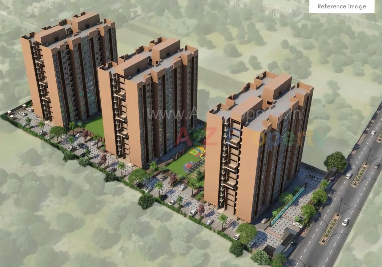 3D Elevation of real estate project Shivalik Sharda Park View located at Shela, Ahmedabad, Gujarat