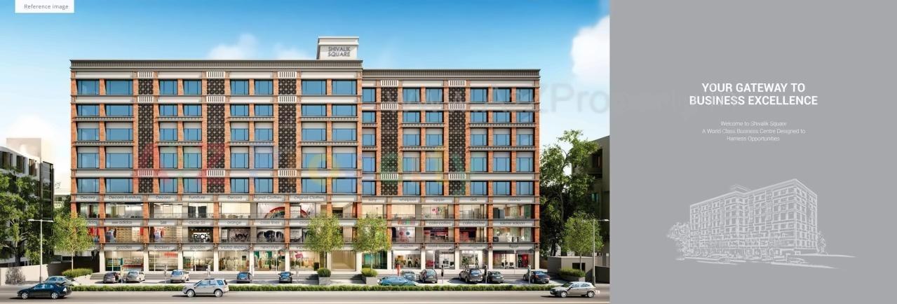 3D Elevation of real estate project Shivalik Square located at Vadaj, Ahmedabad, Gujarat
