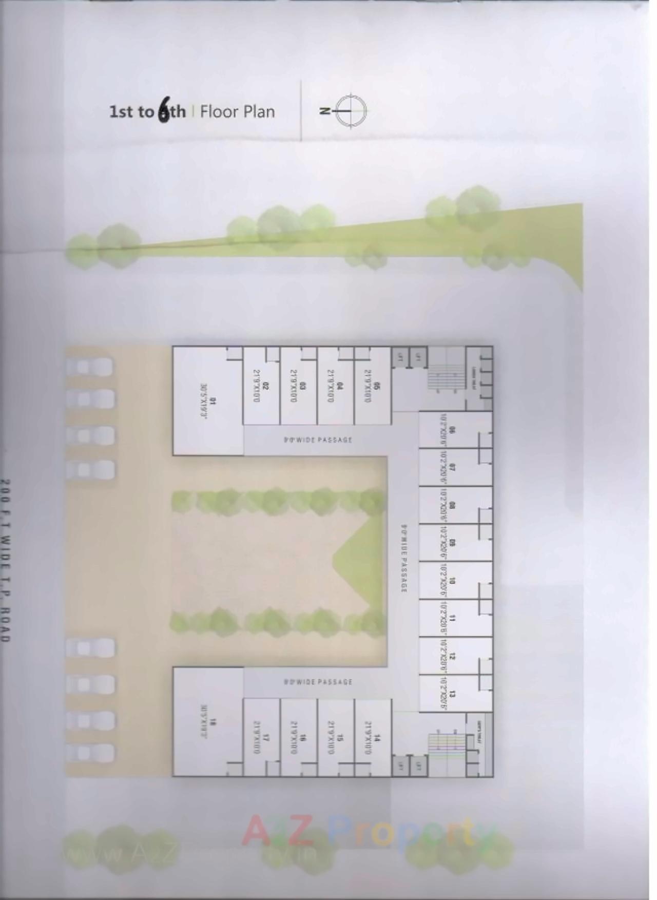Layout of real estate project Shivam Arcade located at Hanspura, Ahmedabad, Gujarat