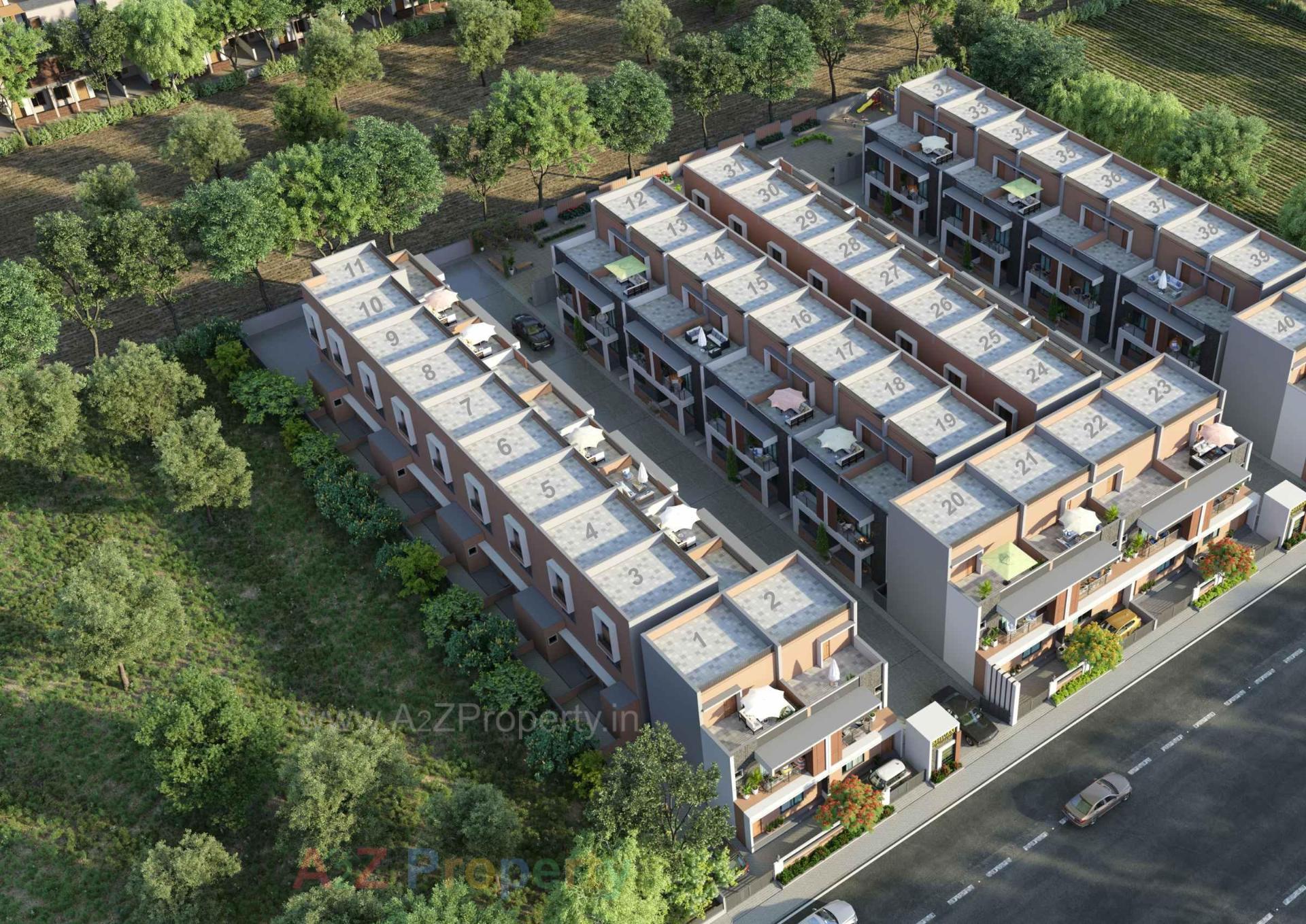 3D Elevation of real estate project Shivam Bunglows located at Vatva, Ahmedabad, Gujarat