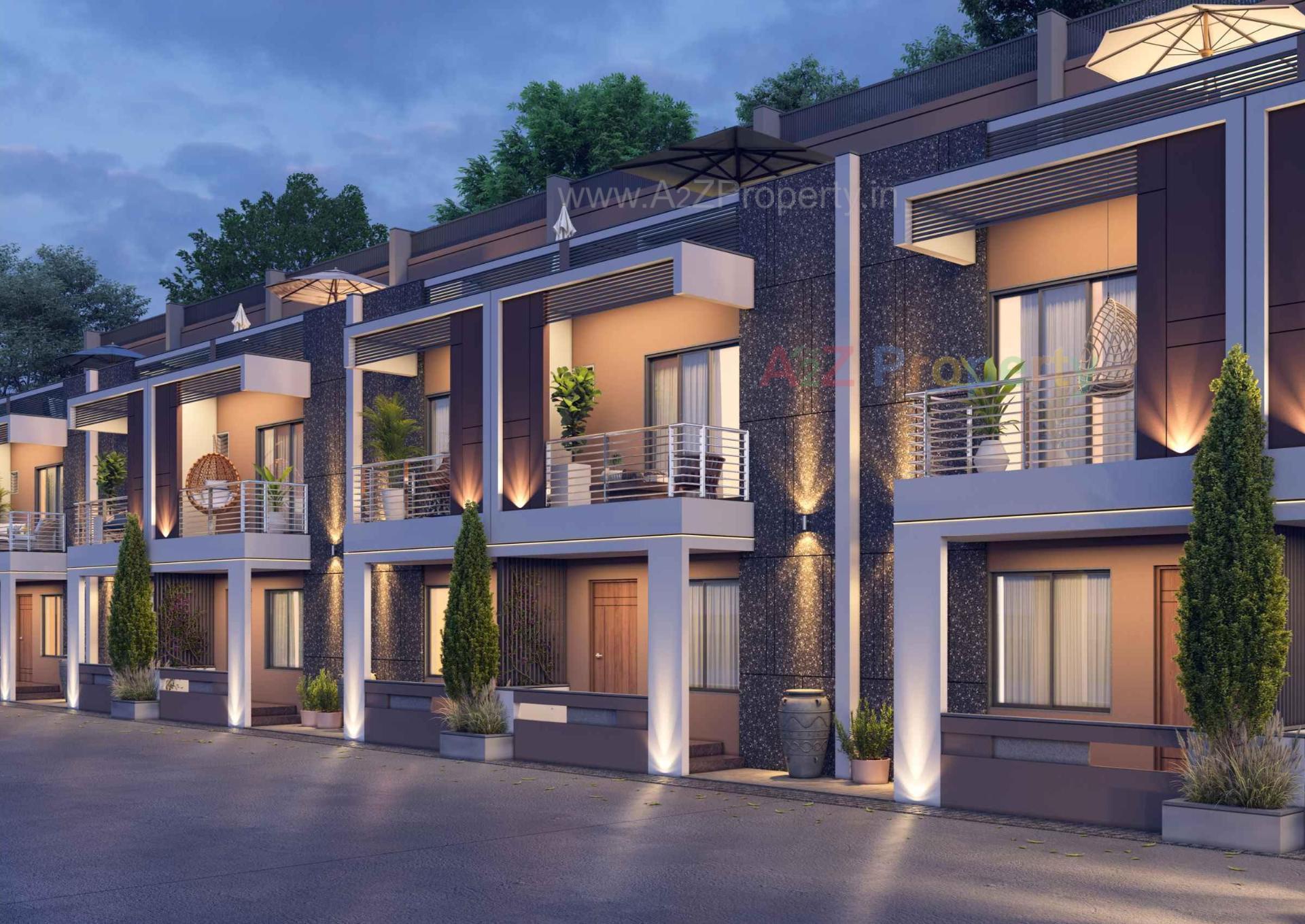 3D Elevation of real estate project Shivam Bunglows located at Vatva, Ahmedabad, Gujarat