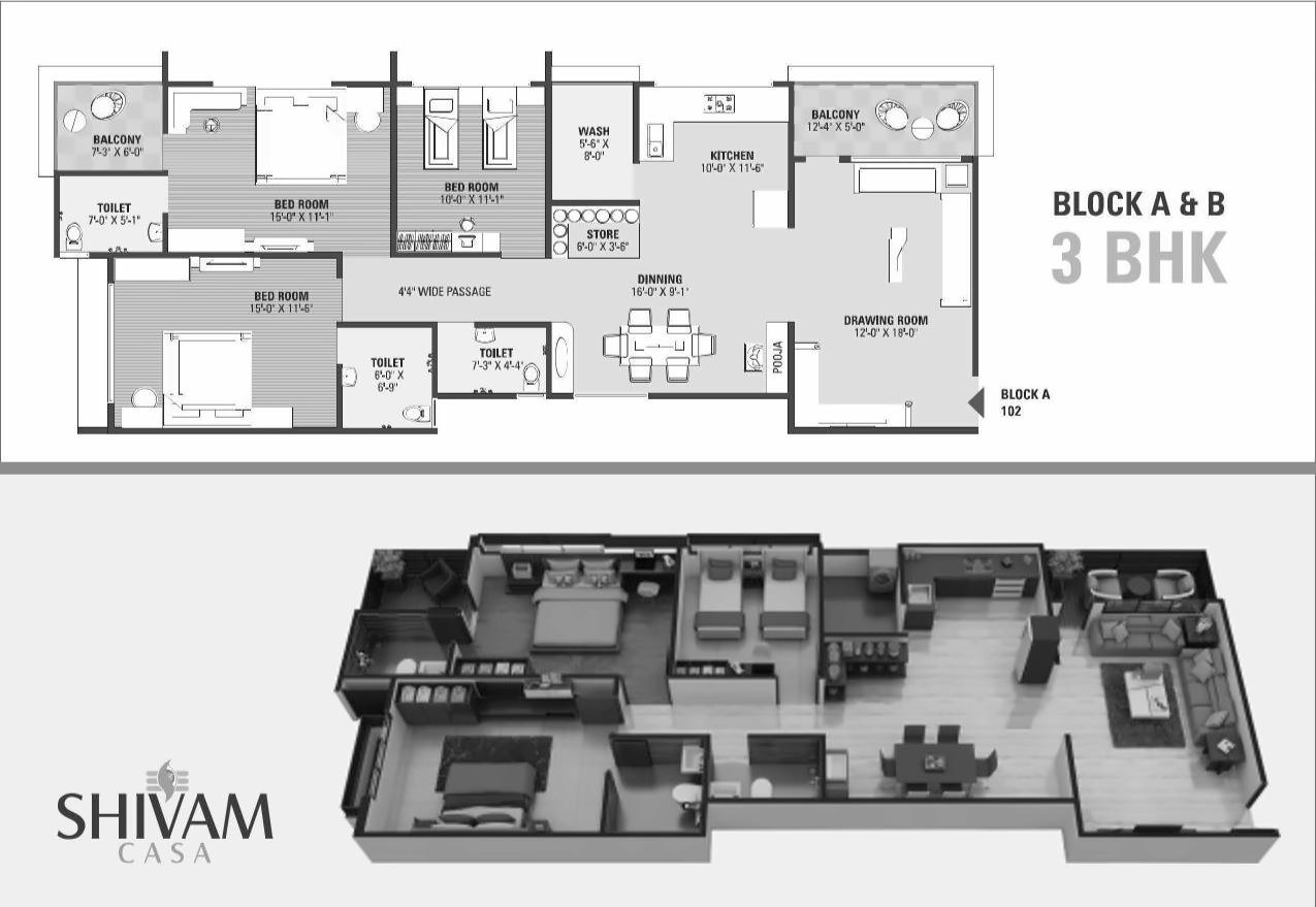 Layout of real estate project Shivam Casa located at Nikol, Ahmedabad, Gujarat