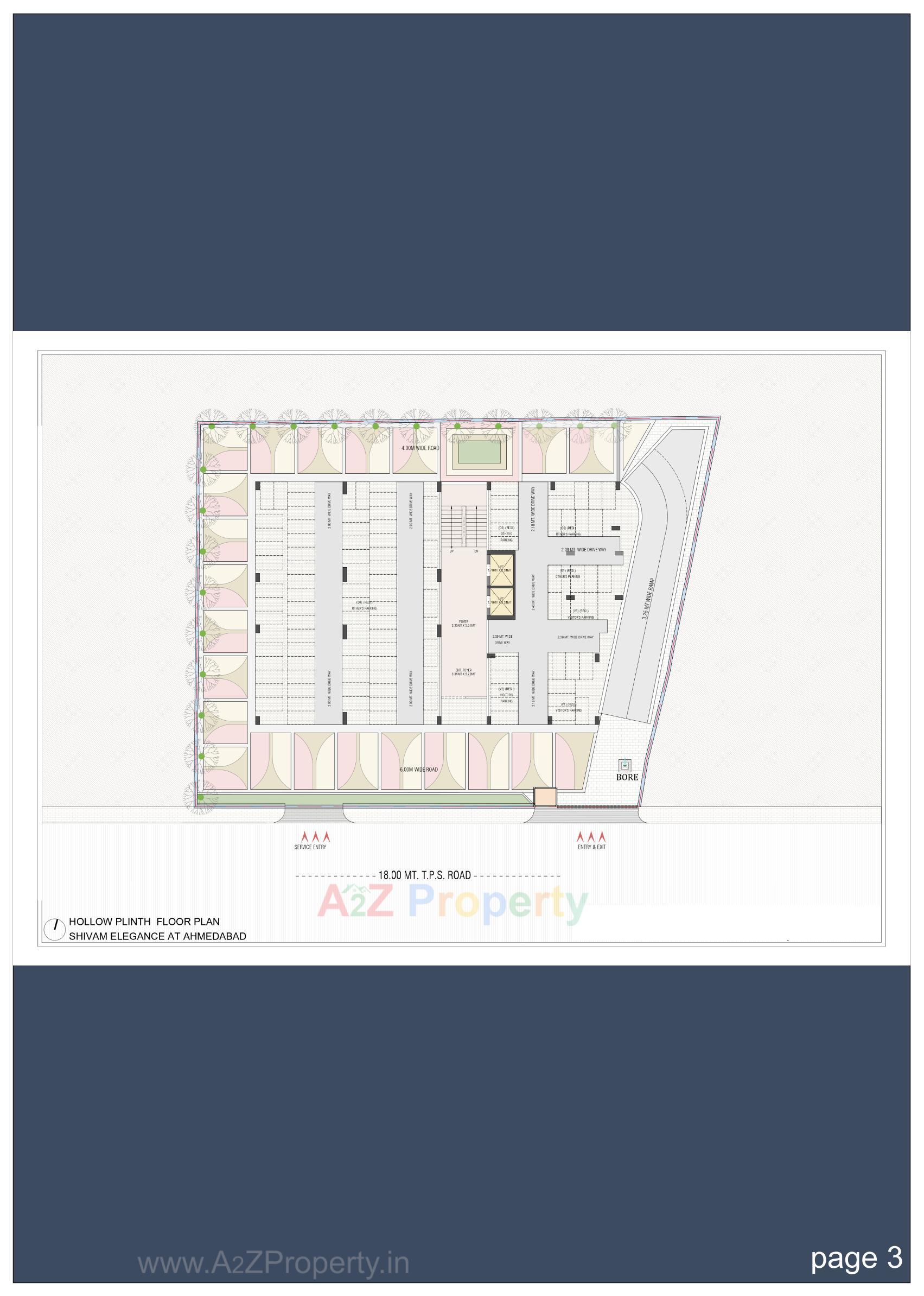 Layout of real estate project Shivam Elegance located at Memnagar, Ahmedabad, Gujarat