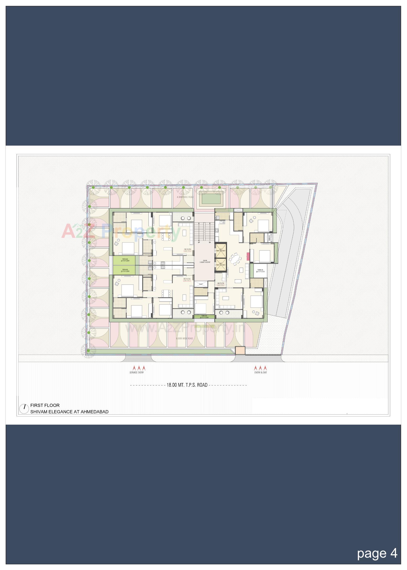 Layout of real estate project Shivam Elegance located at Memnagar, Ahmedabad, Gujarat