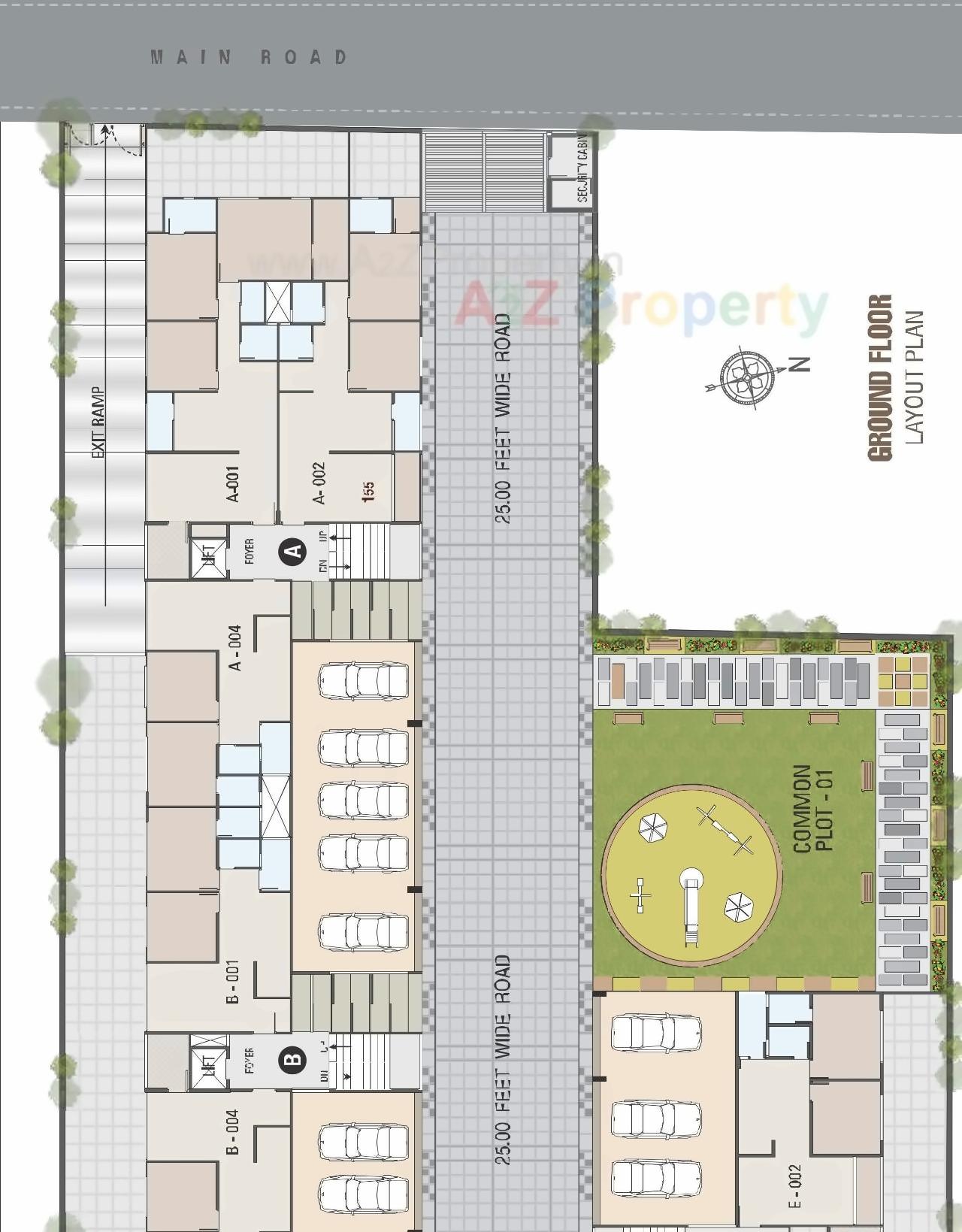 Layout of real estate project Shivam Grace located at Ghatlodia, Ahmedabad, Gujarat