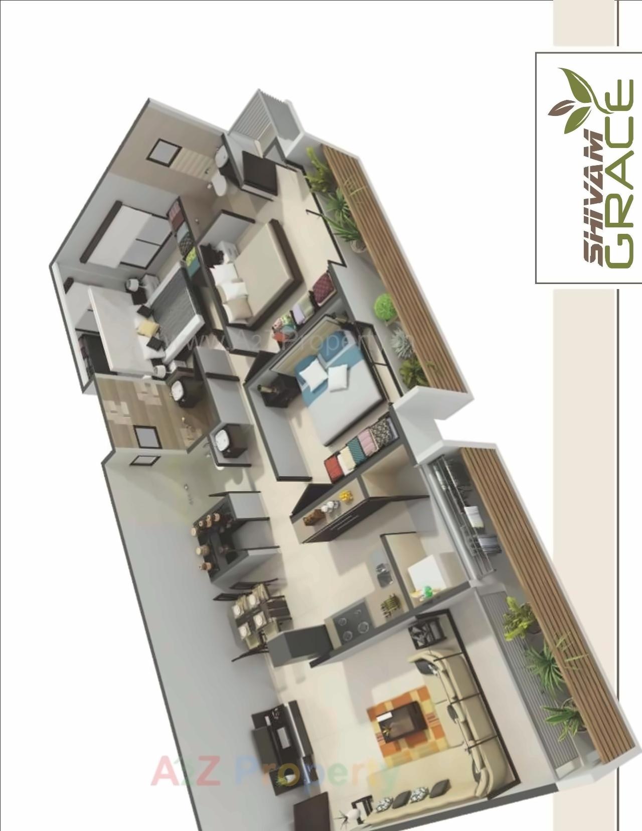 Layout of real estate project Shivam Grace located at Ghatlodia, Ahmedabad, Gujarat