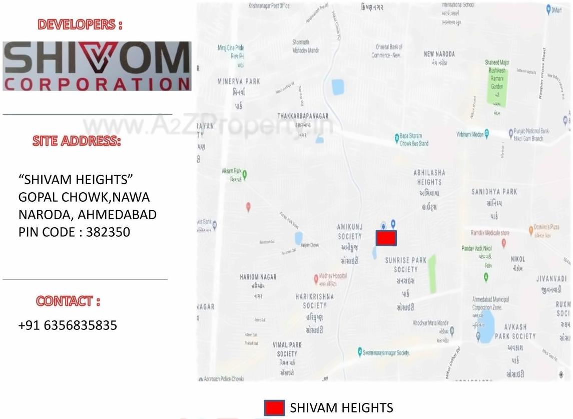  of real estate project Shivam Heights located at Naroda, Ahmedabad, Gujarat