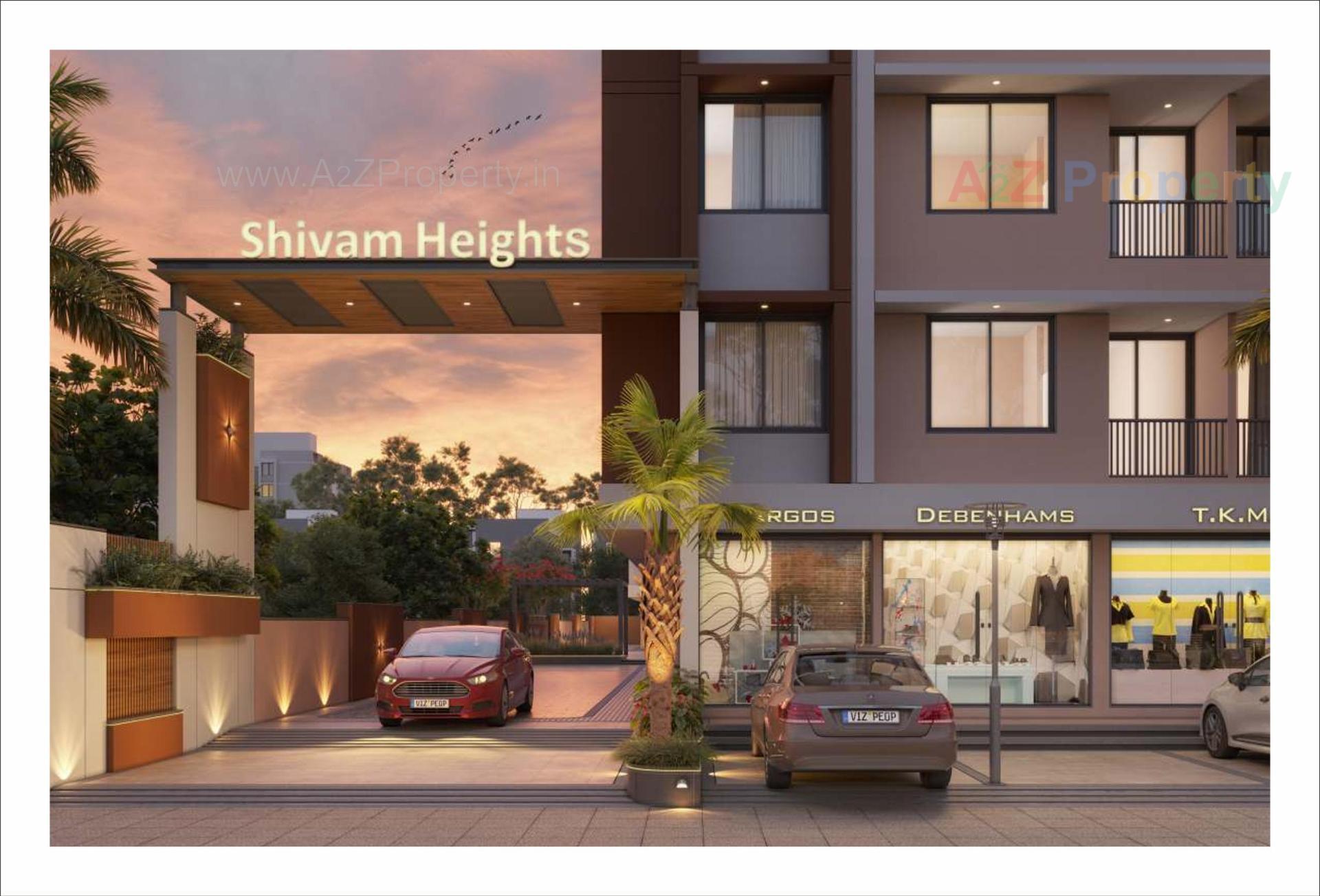 3D Elevation of real estate project Shivam Heights located at Laxmipura, Ahmedabad, Gujarat