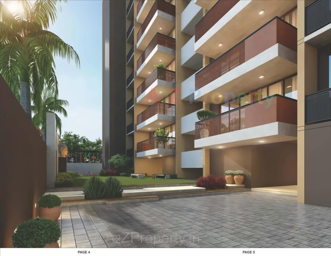 3D Elevation of real estate project Shivam Homes located at Sola, Ahmedabad, Gujarat