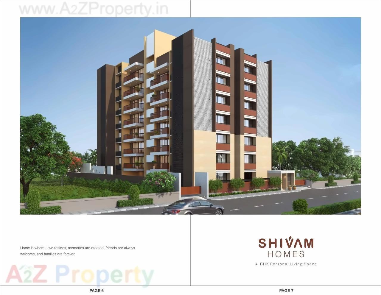 3D Elevation of real estate project Shivam Homes located at Sola, Ahmedabad, Gujarat