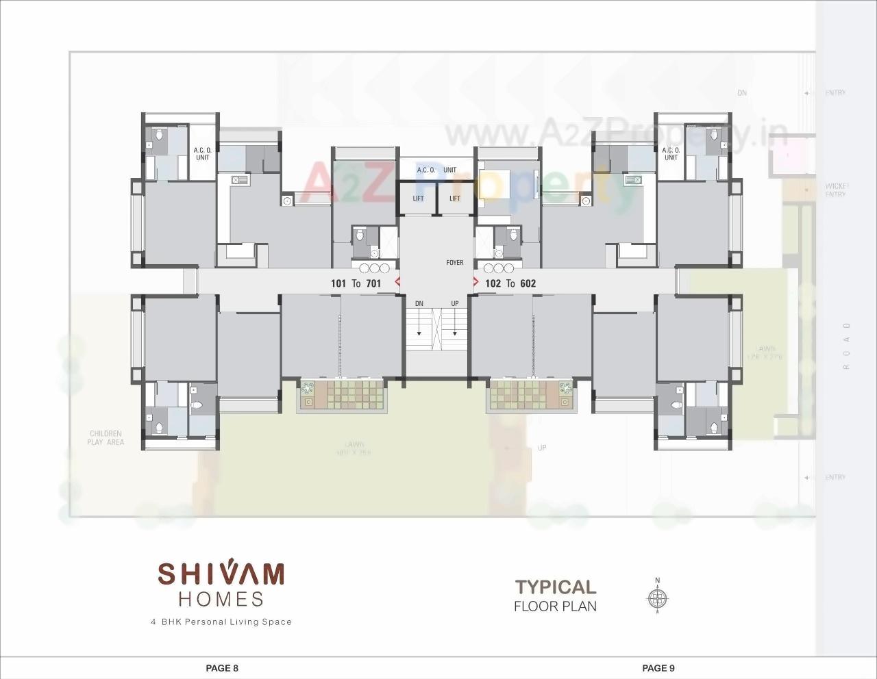 Layout of real estate project Shivam Homes located at Sola, Ahmedabad, Gujarat