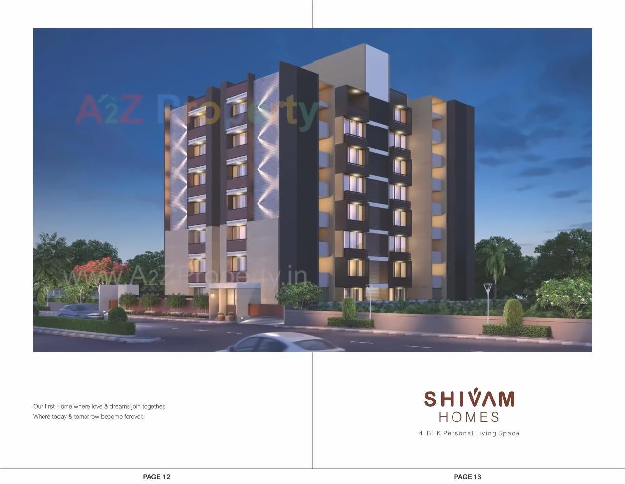 3D Elevation of real estate project Shivam Homes located at Sola, Ahmedabad, Gujarat